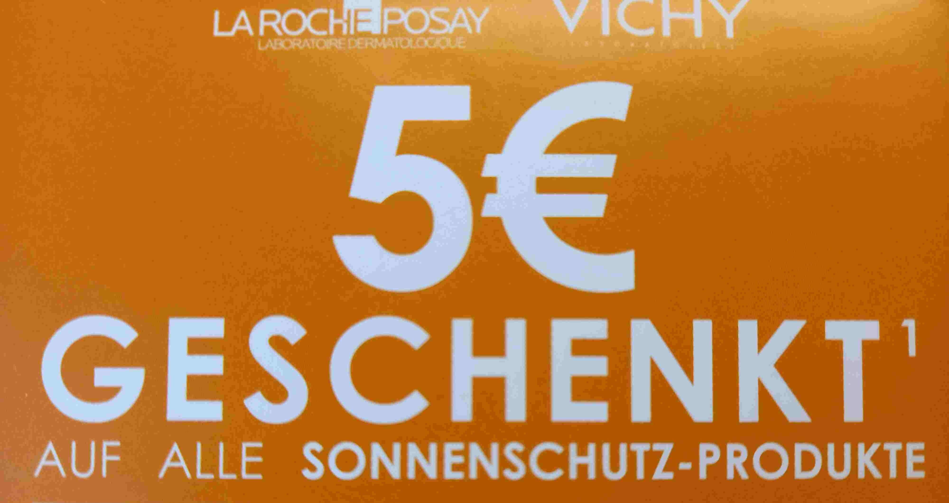 5€ geschenkt auf VICHY und La ROCHE Sonneschutz-Produkte