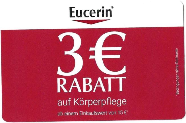Eucerin 3€ Rabatt auf Körperpflege